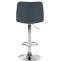 Barhocker HLO-CP274 Stoff Chrom ~ dunkelgrau