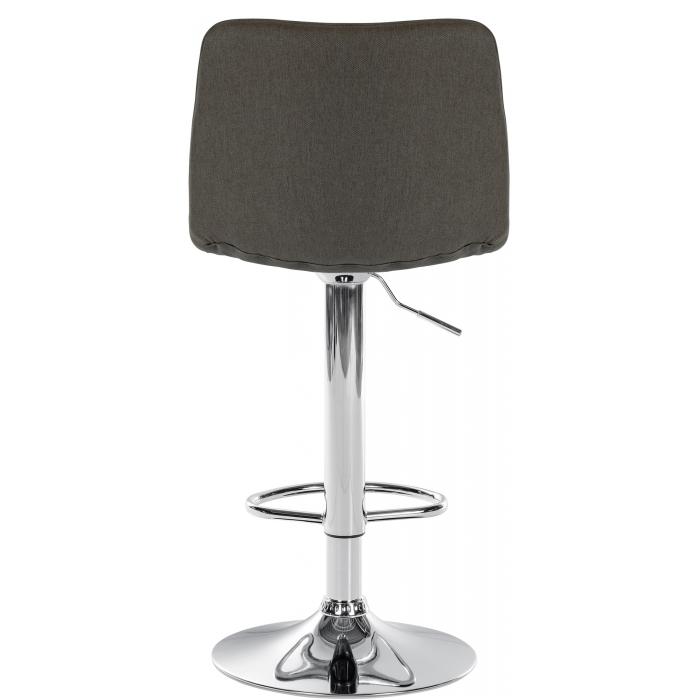 Barhocker HLO-CP274 Stoff Chrom ~ taupe
