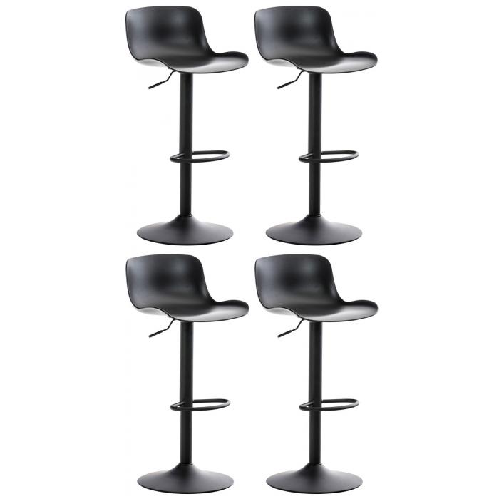 4er Set Barhocker HLO-CP222 ~ schwarz