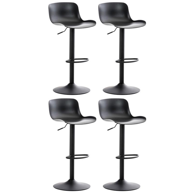 4er Set Barhocker HLO-CP222 ~ schwarz