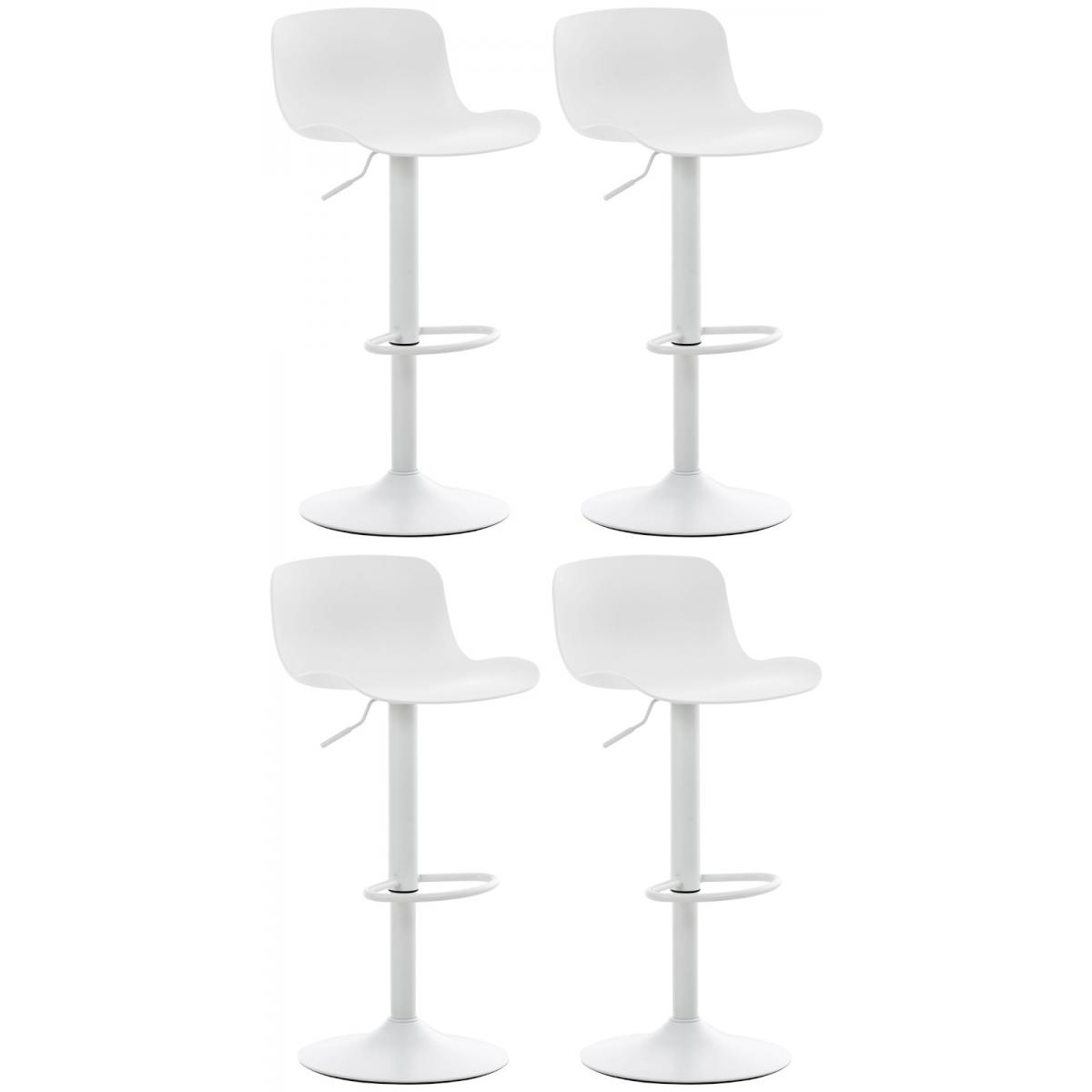 4er Set Barhocker HLO-CP222 ~ wei