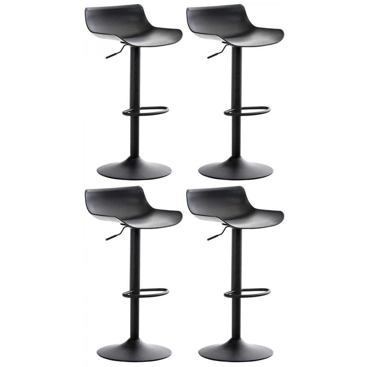 4er Set Barhocker HLO-CP6 ~ schwarz
