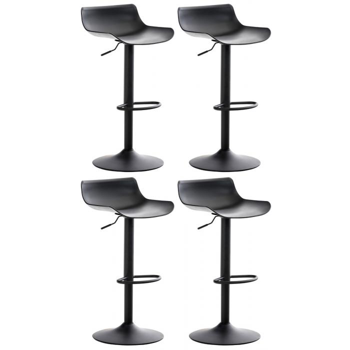 4er Set Barhocker HLO-CP6 ~ schwarz