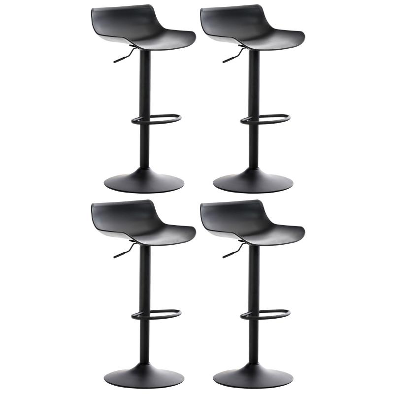4er Set Barhocker HLO-CP6 ~ schwarz