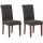 2er Set Esszimmersthle HLO-CP16 Stoff ~ dunkelgrau