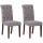 2er Set Esszimmersthle HLO-CP16 Stoff ~ grau