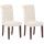 2er Set Esszimmersthle HLO-CP16 Stoff ~ creme