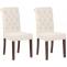 2er Set Esszimmersthle HLO-CP16 Stoff ~ creme