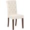 2er Set Esszimmersthle HLO-CP16 Stoff ~ creme