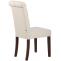 2er Set Esszimmersthle HLO-CP16 Stoff ~ creme