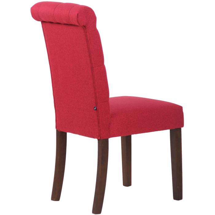 2er Set Esszimmersthle HLO-CP16 Stoff ~ rot