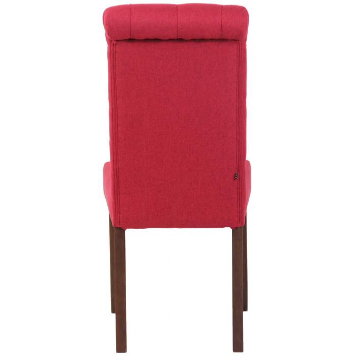 2er Set Esszimmersthle HLO-CP16 Stoff ~ rot