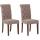 2er Set Esszimmersthle HLO-CP16 Stoff ~ taupe
