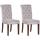 2er Set Esszimmerstühle HLO-CP15 Samt ~ grau