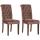 2er Set Esszimmerstühle HLO-CP15 Samt ~ braun