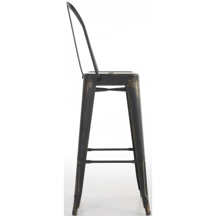4er Set Barhocker HLO-CP4 antik ~ schwarz-gold