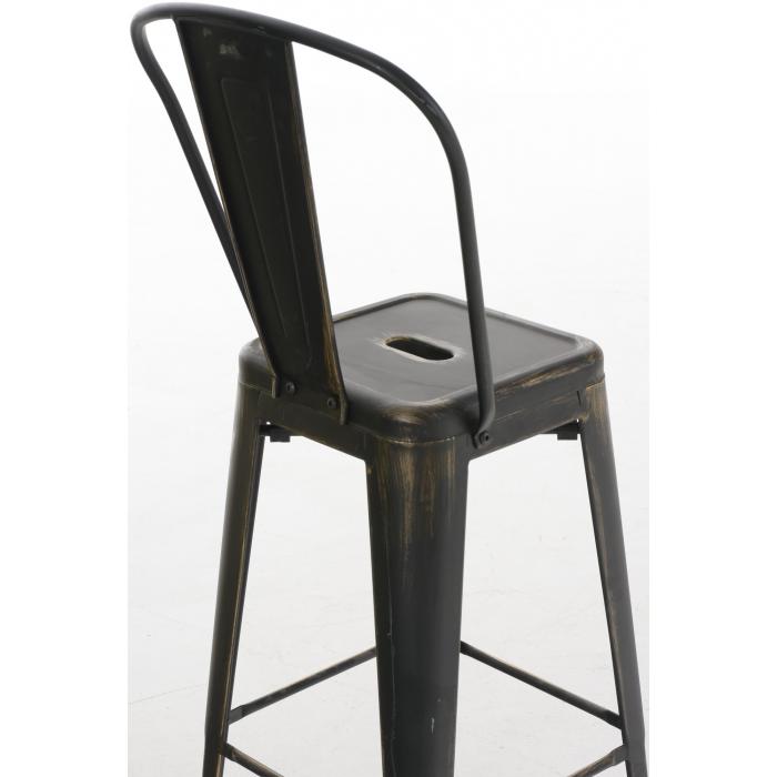 4er Set Barhocker HLO-CP4 antik ~ schwarz-gold