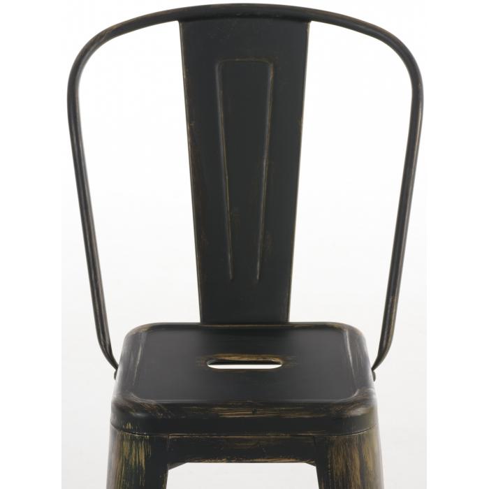 4er Set Barhocker HLO-CP4 antik ~ schwarz-gold