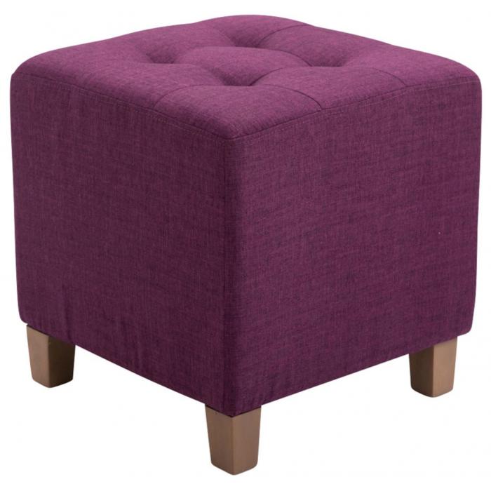 2er Set Sitzhocker HLO-CP85, antik-hell ~ lila
