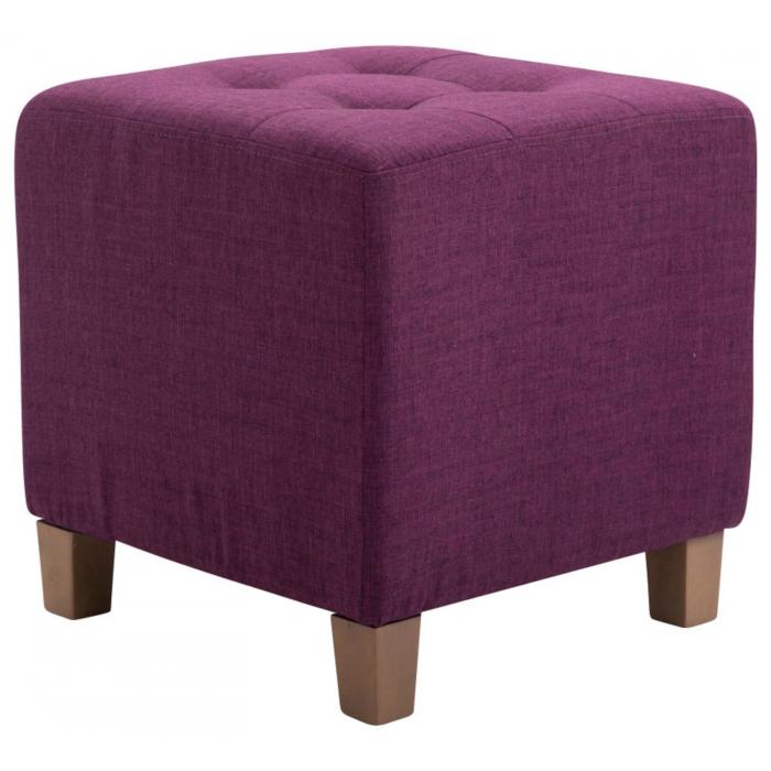 2er Set Sitzhocker HLO-CP85, antik-hell ~ lila