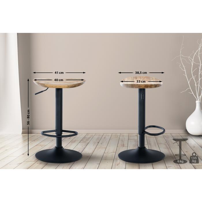 2er Set Barhocker HLO-CP293 ~ natura