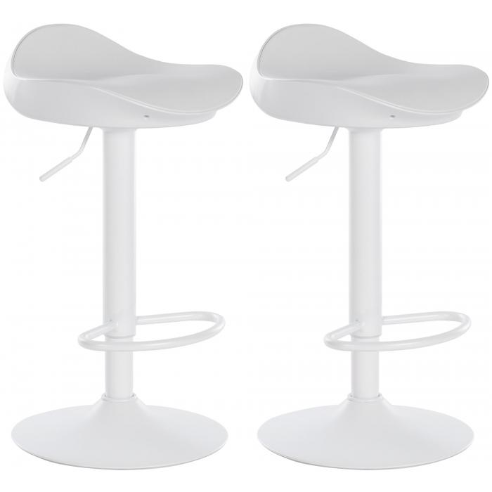 2er Set Barhocker HLO-CP237 ~ wei