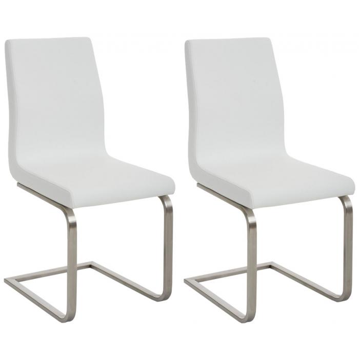 2er Set Esszimmersthle HLO-CP2 ~ wei