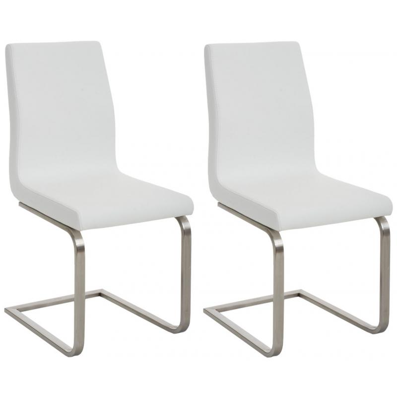 2er Set Esszimmersthle HLO-CP2 ~ wei