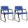 2er Set Besuchersthle HLO-CP22 B Kunstleder ~ blau