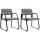 2er Set Besuchersthle HLO-CP22 B Kunstleder ~ grau