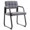 2er Set Besuchersthle HLO-CP22 B Kunstleder ~ grau