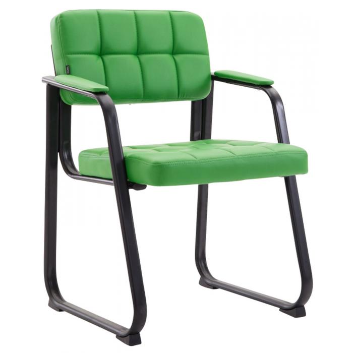 2er Set Besuchersthle HLO-CP22 B Kunstleder ~ grn
