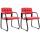 2er Set Besuchersthle HLO-CP22 B Kunstleder ~ rot