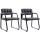 2er Set Besuchersthle HLO-CP22 B Kunstleder ~ schwarz