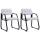 2er Set Besuchersthle HLO-CP22 B Kunstleder ~ wei