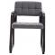2er Set Besuchersthle HLO-CP22 B Kunstleder ~ grau