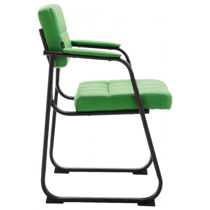2er Set Besuchersthle HLO-CP22 B Kunstleder ~ grn