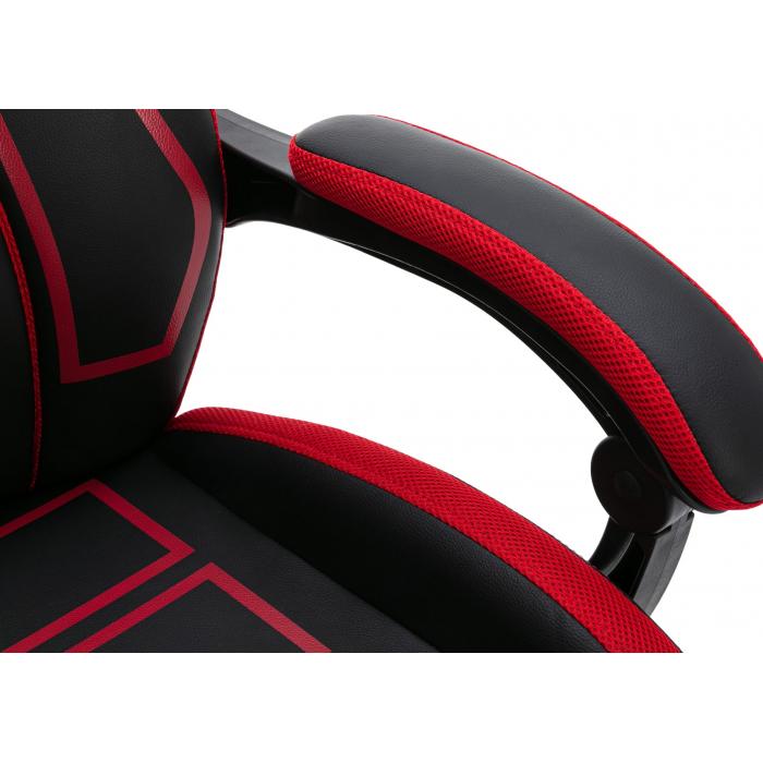 Brostuhl HLO-CP154 Kunstleder ~ schwarz/rot