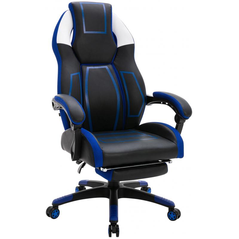 Brostuhl HLO-CP154 Kunstleder ~ schwarz/blau