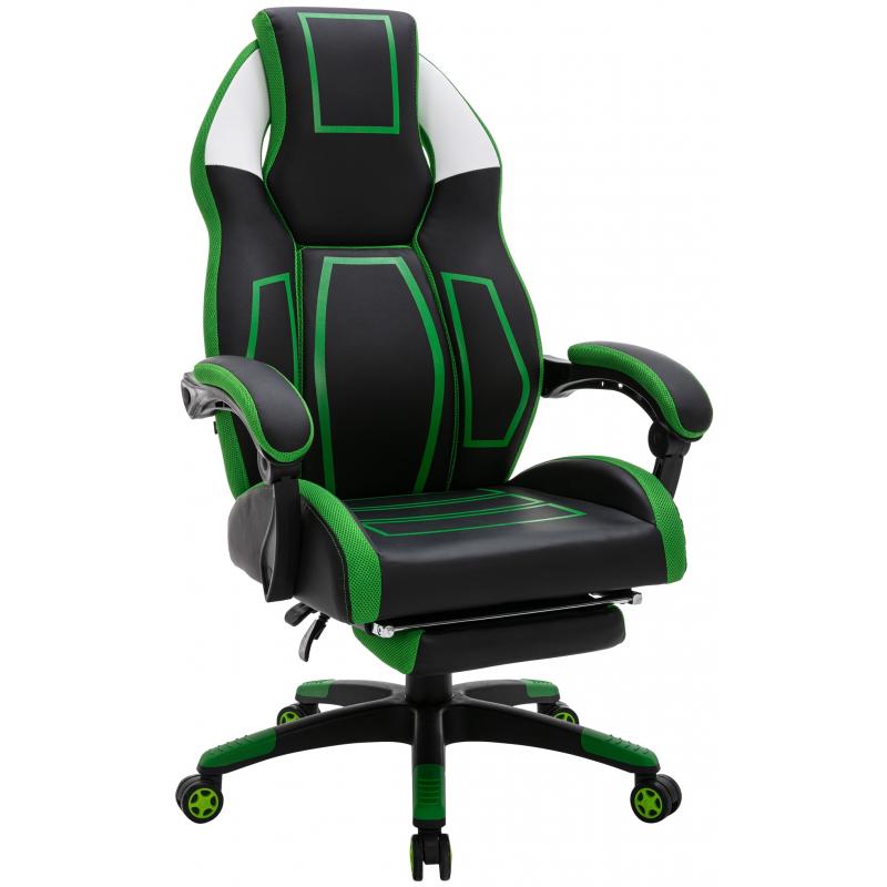 Brostuhl HLO-CP154 Kunstleder ~ schwarz/grn