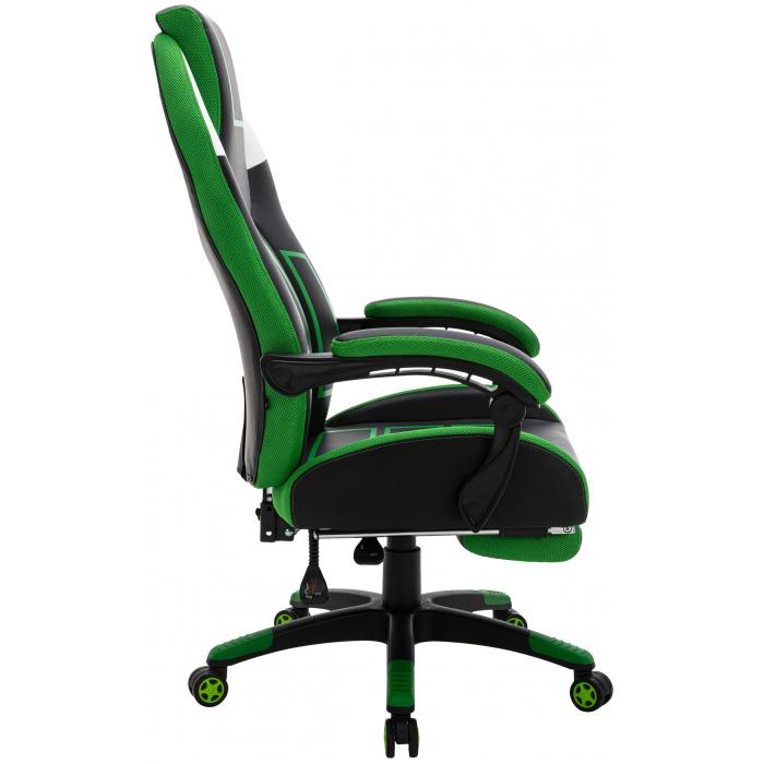 Brostuhl HLO-CP154 Kunstleder ~ schwarz/grn