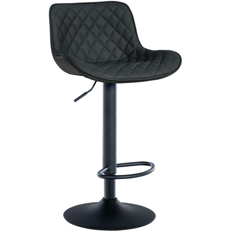 Barhocker HLO-CP280 Kunstleder ~ schwarz