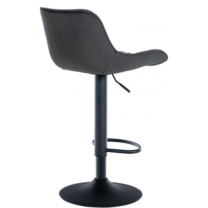 Barhocker HLO-CP281 Samt ~ schwarz