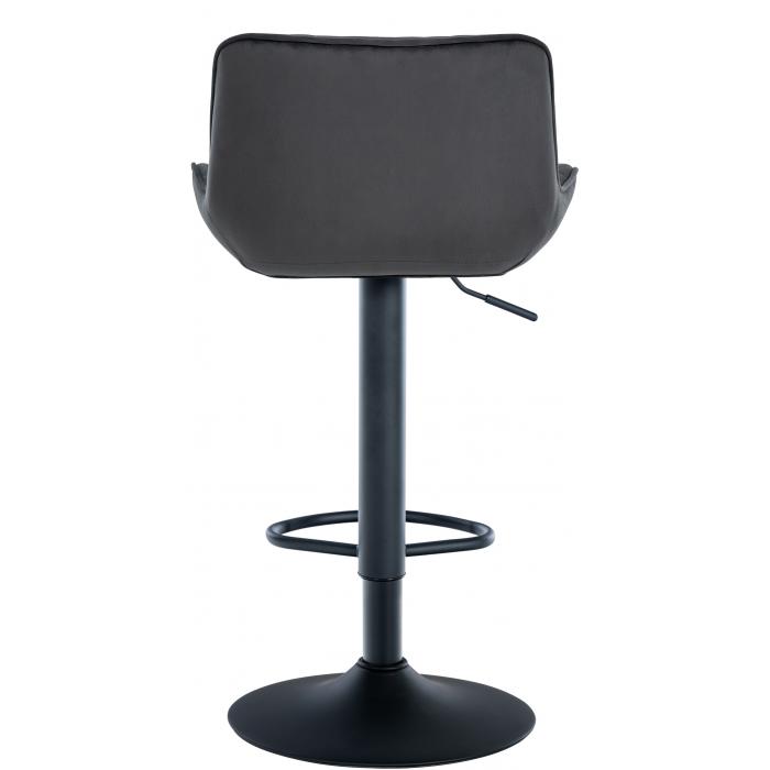 Barhocker HLO-CP281 Samt ~ schwarz