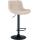 Barhocker HLO-CP282 Stoff ~ taupe