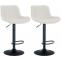 2er Set Barhocker HLO-CP282 Stoff ~ creme