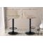 2er Set Barhocker HLO-CP280 Kunstleder ~ creme