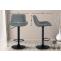 2er Set Barhocker HLO-CP280 Kunstleder ~ grau