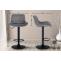 2er Set Barhocker HLO-CP281 Samt ~ dunkelgrau