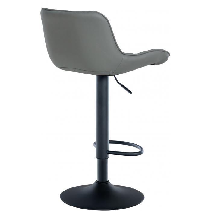 2er Set Barhocker HLO-CP280 Kunstleder ~ grau